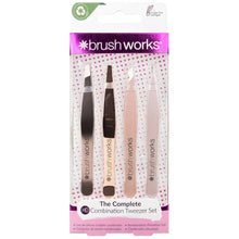 Load image into Gallery viewer, Brushworks the complete hd combination tweezer set

