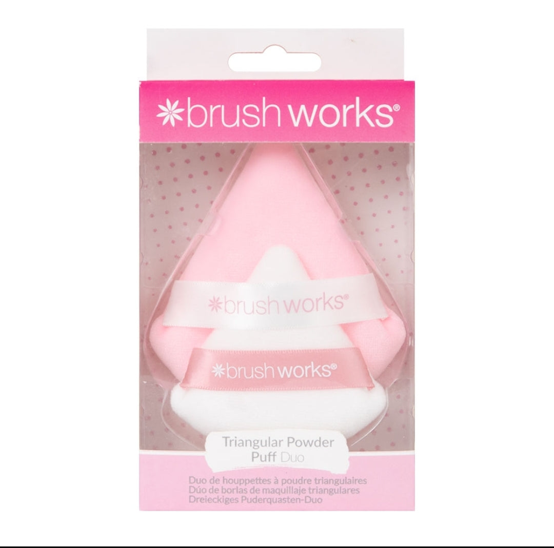 Brushworks triangular powder puff duo
